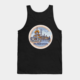 Florence city hand draw medieval illustration Tank Top